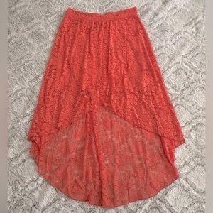 Charlotte Russe High-Low Lace Skirt
